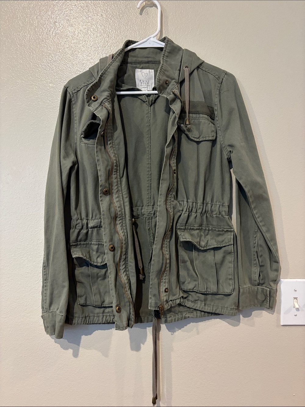 Lightweight Olive Utility Anorak Jacket